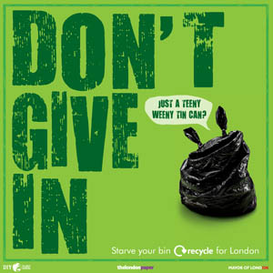 A poster from the Recycle for London campaign